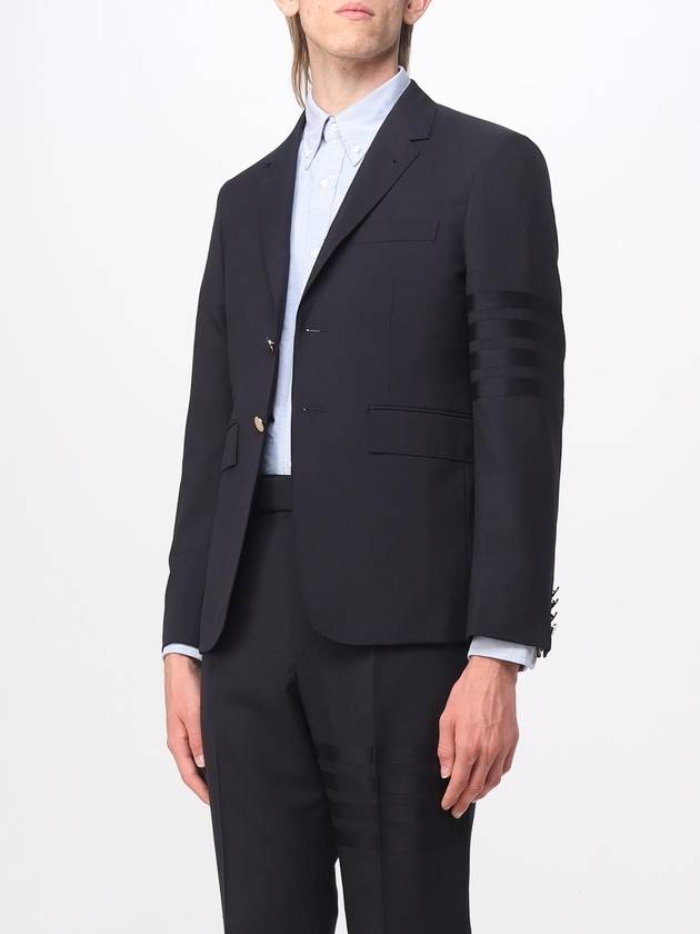 Plain Weave Suiting 4 Bar Classic Sport Jacket Dark Blue - THOM BROWNE - BALAAN 5