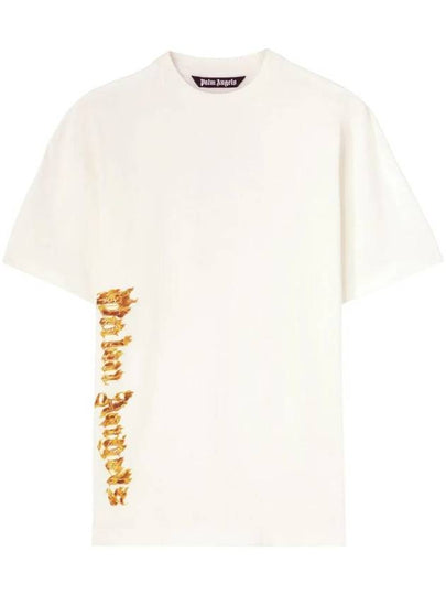 Palm Angels Burning Farm Short Sleeve T Shirt Off White - PALM ANGELS - BALAAN 2