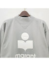 Moby Logo Print Sweatshirt Light Blue - ISABEL MARANT ETOILE - BALAAN 4