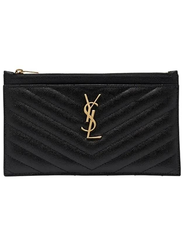 Monogram Quilted Clutch Bag Black - SAINT LAURENT - BALAAN 5