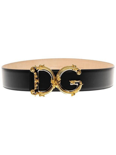 DG logo leather belt black - DOLCE&GABBANA - BALAAN 1