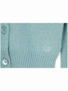 Triomphe Cardigan In Cashmere And Silk Pale Blue - CELINE - BALAAN 5