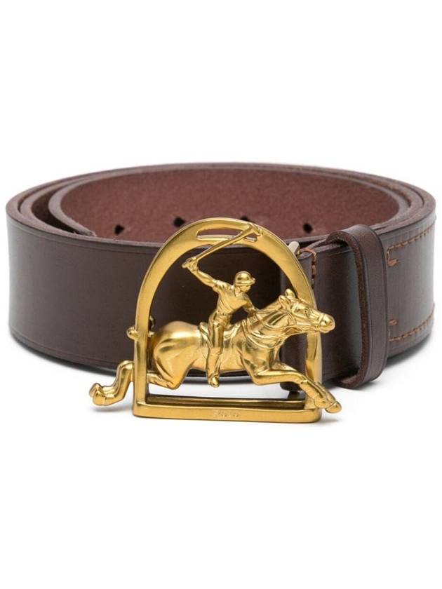 Polo Ralph Lauren Jmp Plyr Elev Plaque Smooth Leather Polo Belt Accessories - POLO RALPH LAUREN - BALAAN 1