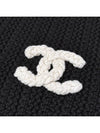 Muffler Cashmere Knitted CC Logo Black - CHANEL - BALAAN 3