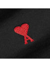 Small Heart Logo Sweatshirt Black - AMI - BALAAN 6