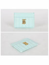 Laura Quilted Leather Card Wallet Cool Mint - BURBERRY - BALAAN 3