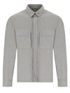 Broken Linen Cotton Long Sleeve Shirt Grey - CP COMPANY - BALAAN 2