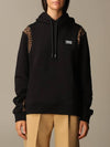 monogram print panel oversized hoodie - BURBERRY - BALAAN.