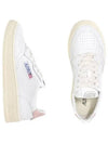 Medalist Pink Tab Leather Low Top Sneakers White - AUTRY - BALAAN 2