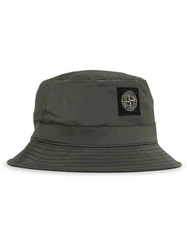 Econyl Regenerated Nylon Bucket Hat Musk Green - STONE ISLAND - BALAAN 2