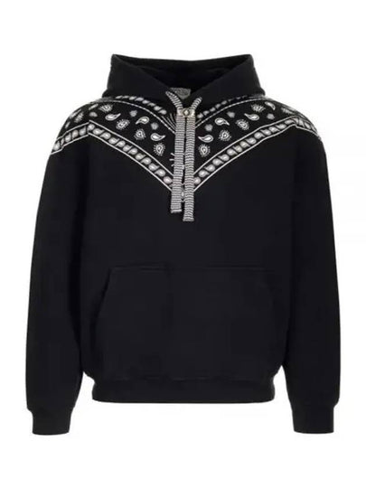 Bandana Confront Cotton Hoodie Black - MARCELO BURLON - BALAAN 2