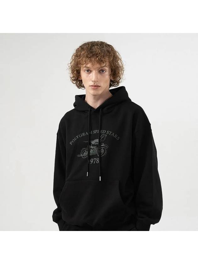 POLY SPEED STARS HOOD TEE BLACK - POLYGRAM - BALAAN 5