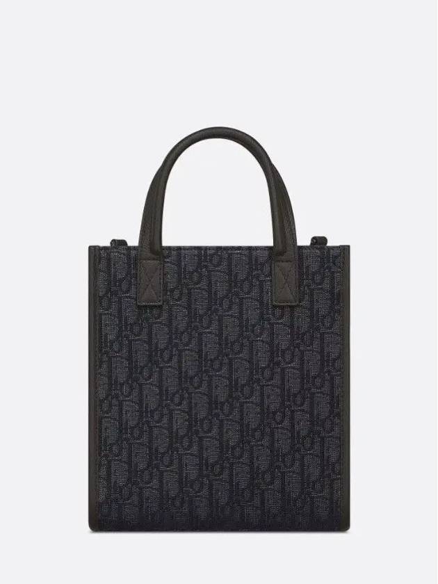 Safari North South Oblique Jacquard Tote Bag Black - DIOR - BALAAN 3