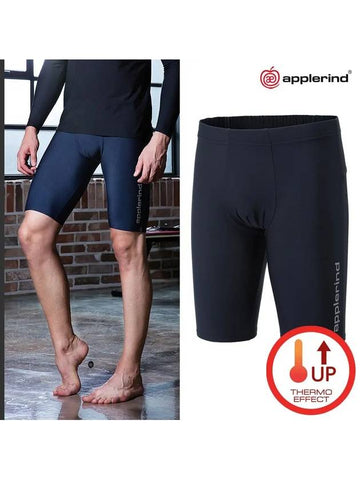 Men s Warm Mate Sports Brushed Half Leggings Innerwear HEWMPT02 - APPLERIND - BALAAN 1