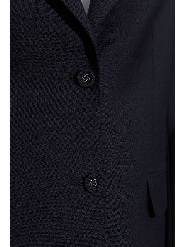 Officine Generale Blazer With Open Lapels, Women's, Navy Blue - OFFICINE GENERALE - BALAAN 5