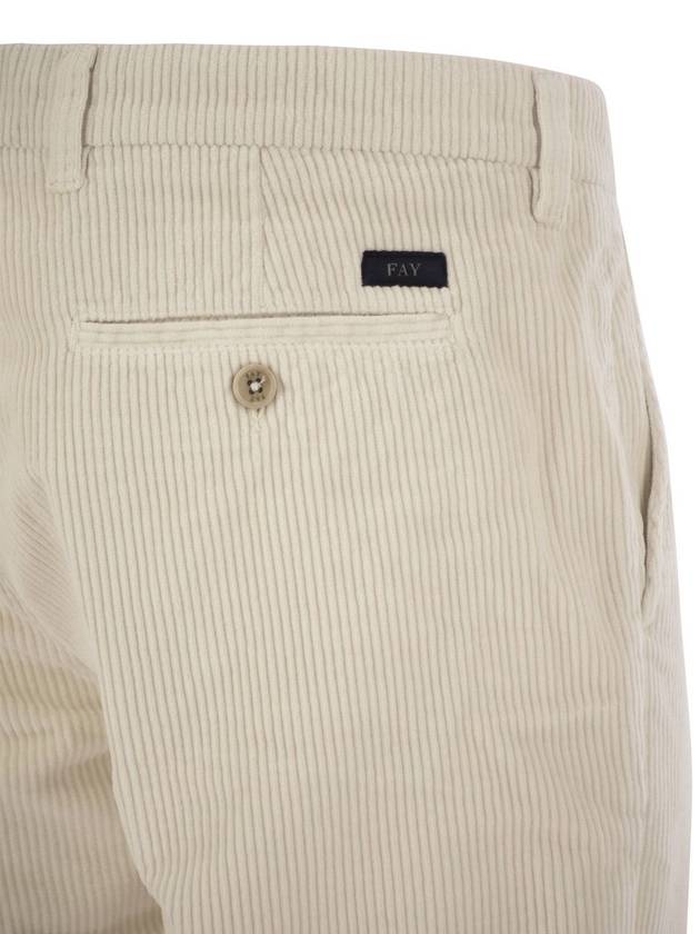 Slim corduroy trousers - FAY - BALAAN 4