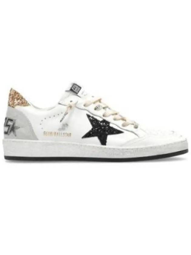 Ball Star Gold Tab Leather Low Top Sneakers White - GOLDEN GOOSE - BALAAN 2