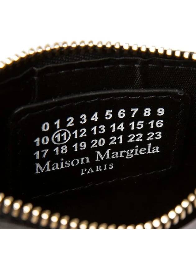 Signature Stitch Zipper Card Wallet Black - MAISON MARGIELA - BALAAN 5