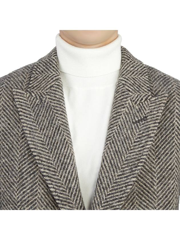 Sleeve Tag Single Coat Grey - GOLDEN GOOSE - BALAAN.