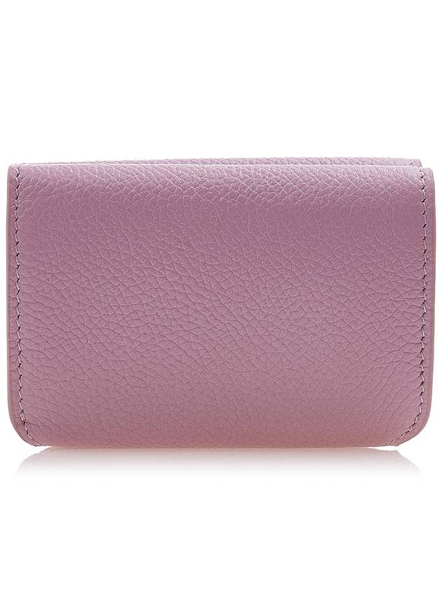 Logo Tripold Leather Half-Wallet Pink - BALENCIAGA - BALAAN 4