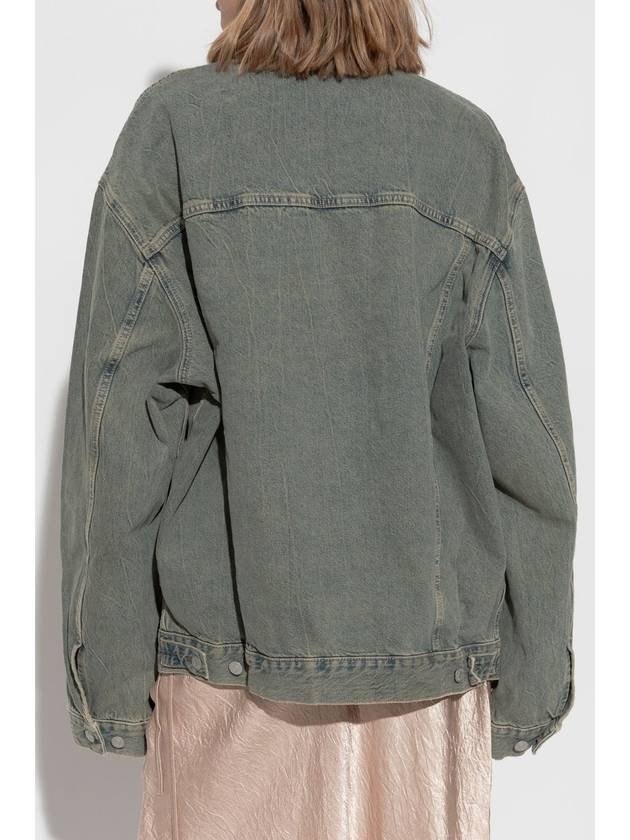 Women's Oversized Fit Denim Jacket Blue - ACNE STUDIOS - BALAAN 5