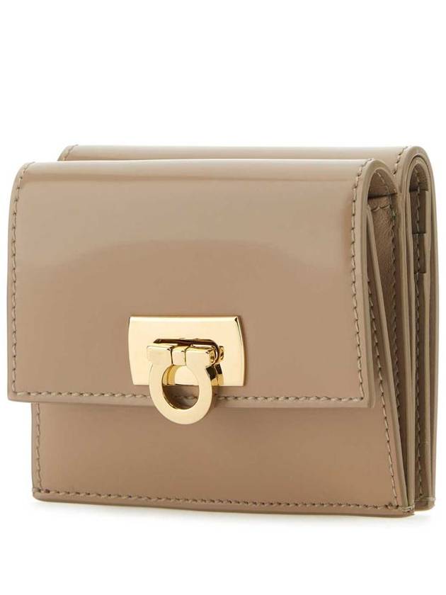 Salvatore Gancini Compact Halfwallet Beige - SALVATORE FERRAGAMO - BALAAN 3