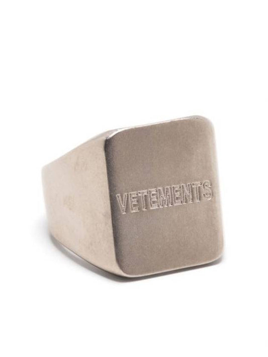 Debossed Icon Logo Ring Silver - VETEMENTS - BALAAN 1