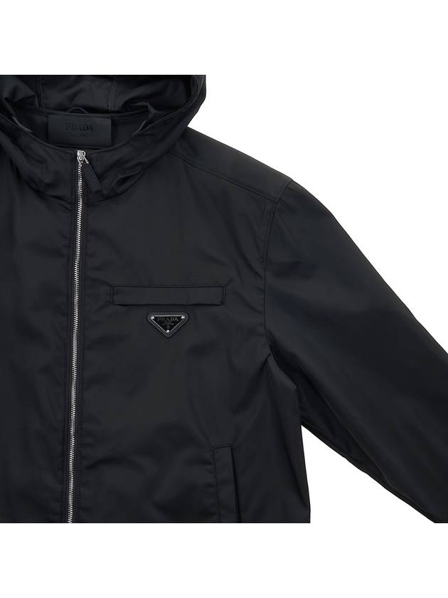 Re-Nylon Hooded Blouson Jacket Black - PRADA - BALAAN 5