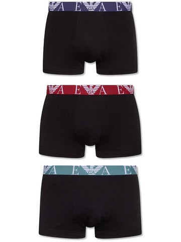 Stretch Cotton Logo Boxer Briefs 3-Pack - EMPORIO ARMANI - 1