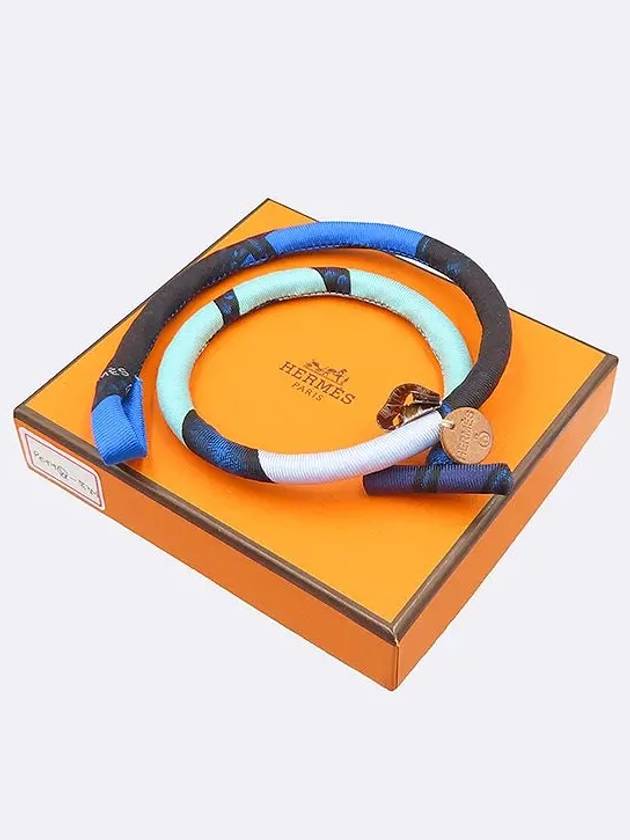 Petite Ash Choker Silk Scarf Necklace - HERMES - BALAAN 4