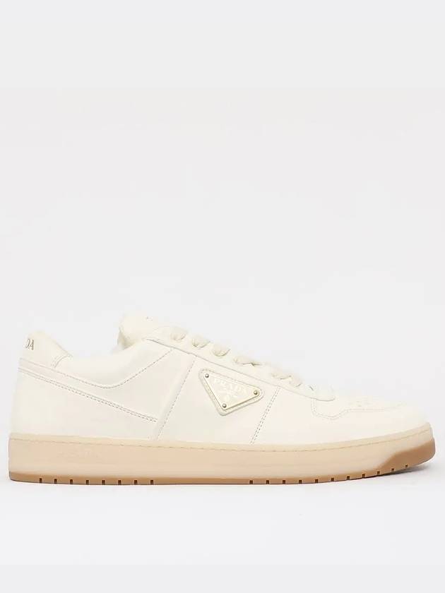 Downtown Nappa Leather Low Top Sneakers Ivory - PRADA - BALAAN 3