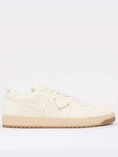 Downtown Nappa Leather Low Top Sneakers Ivory - PRADA - BALAAN 2