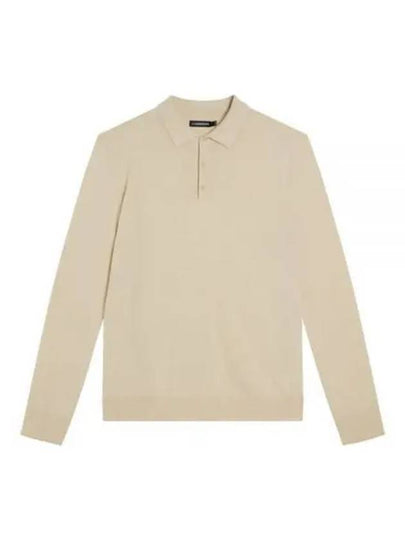 Noel Merino Long Sleeve Polo Knit Top Oyster Grey - J.LINDEBERG - BALAAN 2