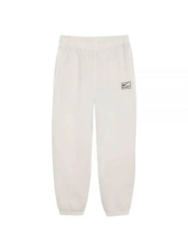 x STUSSY Pigmented Dyed Fleece Pants Light Bone FZ9992 072 - NIKE - BALAAN 1