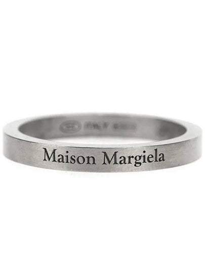 Engraving Logo Palladium Ring Silver - MAISON MARGIELA - BALAAN 2