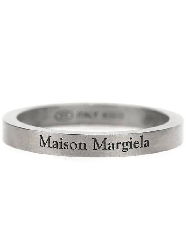 Engraving Logo Palladium Ring Silver - MAISON MARGIELA - BALAAN 3