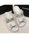 Men's Chanel Mule Velcro Slippers CC Logo White - HERMES - BALAAN 2