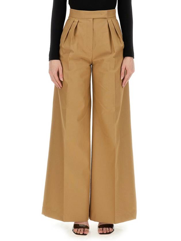 tan corte straight pants tobacco - MAX MARA - BALAAN 2