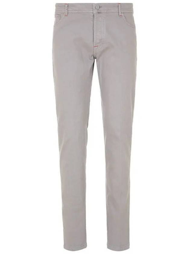 Men's Cotton Straight Jeans Grey - KITON - BALAAN 1