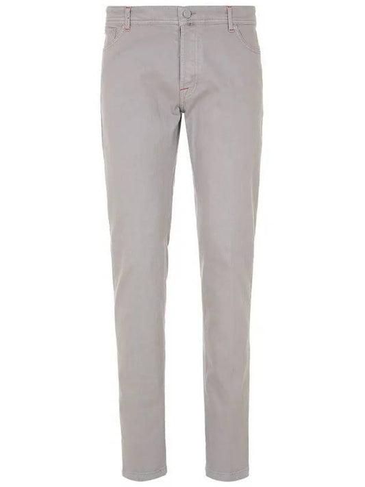 Men's Cotton Straight Jeans Grey - KITON - BALAAN 1