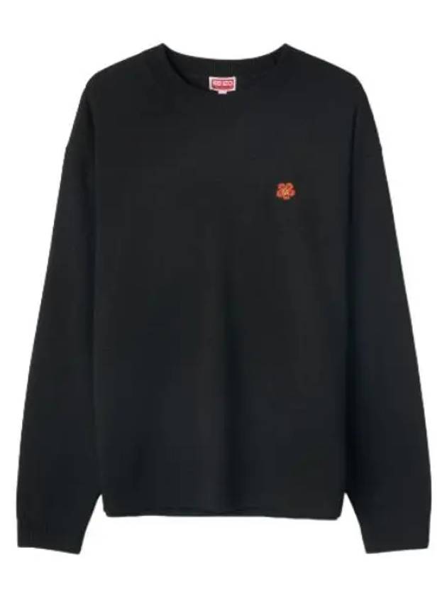 Balk Flower Crest Jumper Sweatshirt Black T shirt - KENZO - BALAAN 1