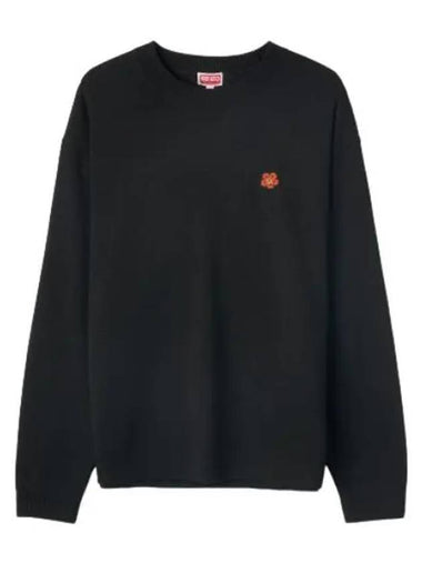 Balk Flower Crest Jumper Sweatshirt Black - KENZO - BALAAN 1