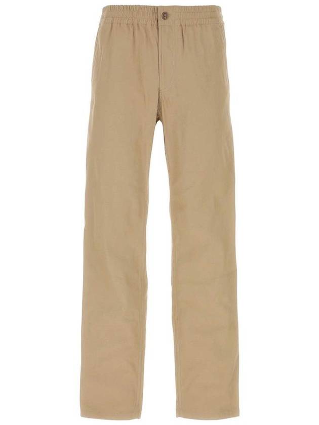 Elastic Waistband Straight Pants Beige - A.P.C. - BALAAN 2