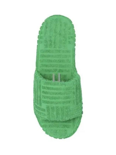 Terry Fabric Slippers Green - BOTTEGA VENETA - BALAAN 2