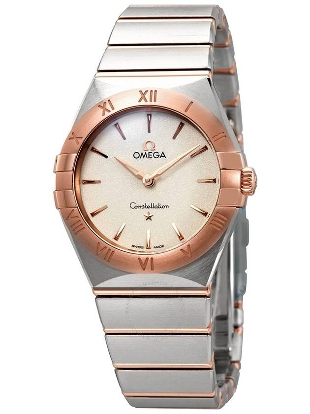 Omega Constellation Manhattan White Silvery Dial 28 mm Ladies Watch 131.20.28.60.02.001 - OMEGA - BALAAN 1