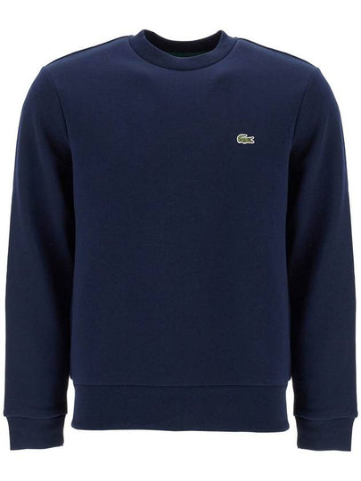 Logo Patch Crewneck Sweatshirt Navy - LACOSTE - BALAAN 2