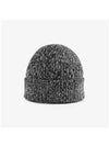 Logo Patch Ribbed Knit Beanie Black - GANNI - BALAAN 5