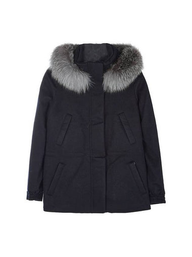 Icery Short Hooded Jacket Navy - LORO PIANA - BALAAN 1