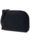 Gancini Leather Clutch Bag Black - SALVATORE FERRAGAMO - BALAAN 3