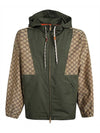 GG Cotton Canvas Zip-Up Jacket Green Beige - GUCCI - BALAAN 2